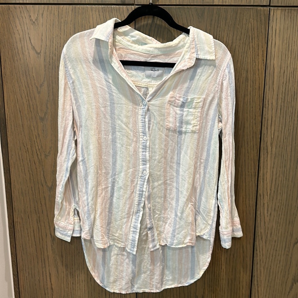 Rails Button Down. Subtle Stripe In Color - image 1